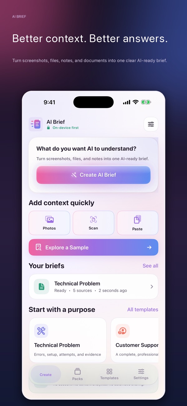AI Brief screenshot