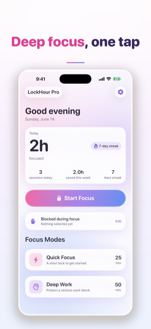 LockHour Pro screenshot