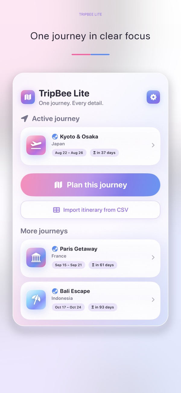 TripBee Lite: Trip Planner screenshot