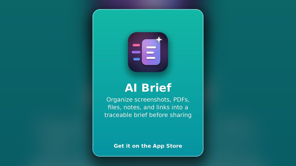 AI Brief iOS app guide preview