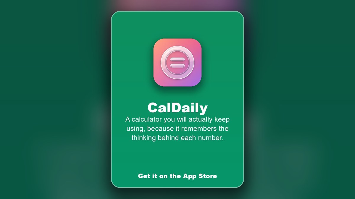 CalDaily iOS app guide preview