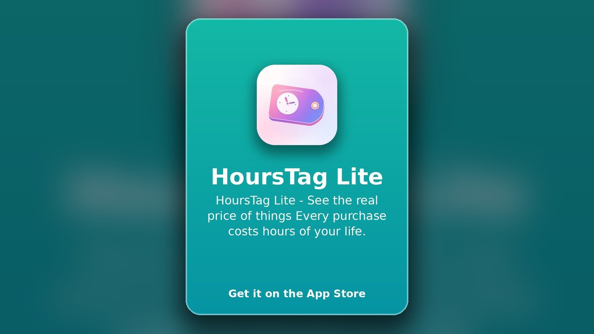 HoursTag Lite iOS app guide preview