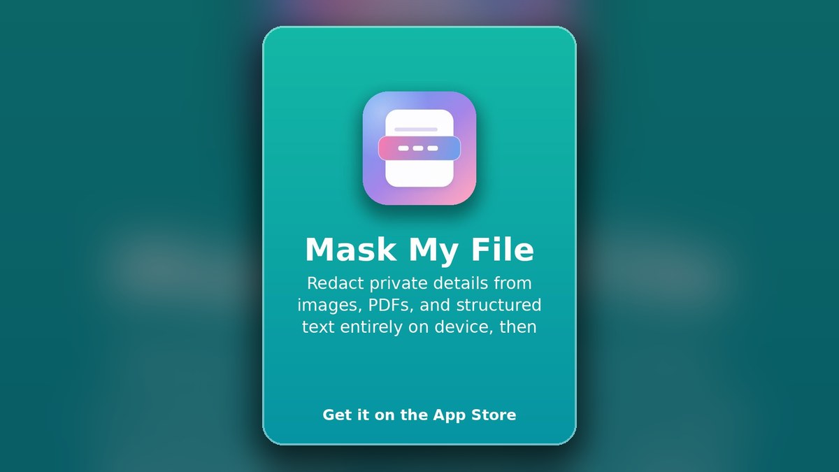Mask My File iOS app guide preview