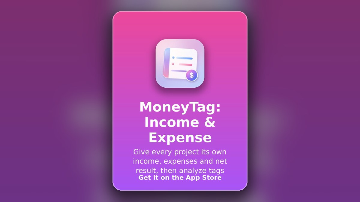 MoneyTag: Income & Expense iOS app guide preview