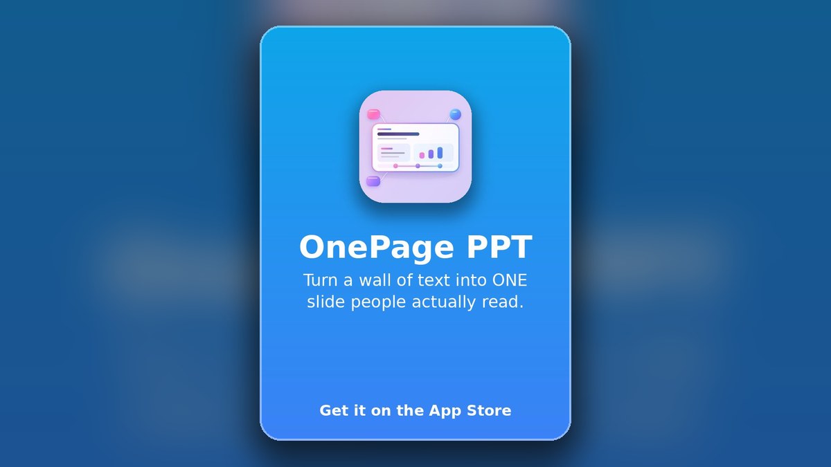 OnePage PPT iOS app guide preview