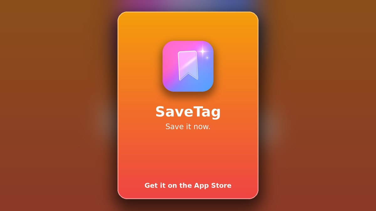 SaveTag iOS app guide preview