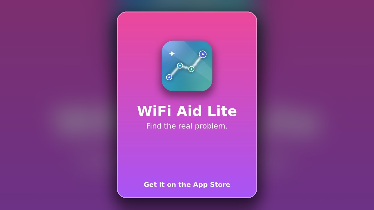 WiFi Aid Lite iOS app guide preview